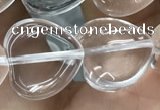 CNC729 15.5 inches 14*14mm heart white crystal beads wholesale