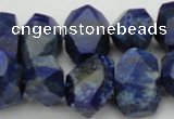 CNG1028 15.5 inches 10*14mm - 15*20mm faceted nuggets lapis lazuli beads