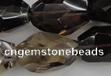 CNG1062 15.5 inches 18*25mm - 22*30mm faceted nuggets smoky quartz beads