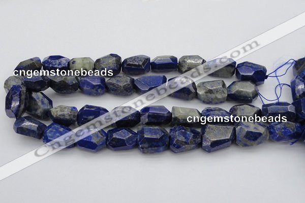 CNG1088 15.5 inches 15*20mm - 18*25mm faceted nuggets lapis lzuli beads