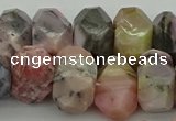 CNG1172 12*16mm - 15*20mm faceted nuggets pink opal gemstone beads