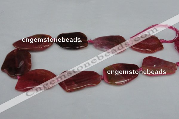 CNG1209 15.5 inches 25*35mm - 35*45mm freeform agate beads