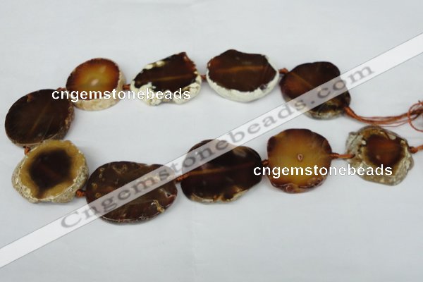 CNG1245 15.5 inches 25*35mm - 30*45mm freeform agate beads