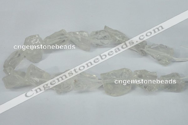 CNG1307 15.5 inches 20*25mm – 25*35mm nuggets white crystal beads