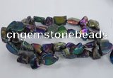 CNG1325 15.5 inches 15*20mm - 22*30mm nuggets plated quartz beads