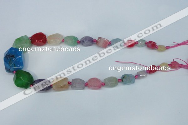 CNG1361 15.5 inches 8*10mm - 20*25mm faceted nuggets agate beads