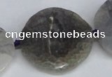 CNG1410 15.5 inches 30*35mm - 35*38mm faceted freeform agate beads