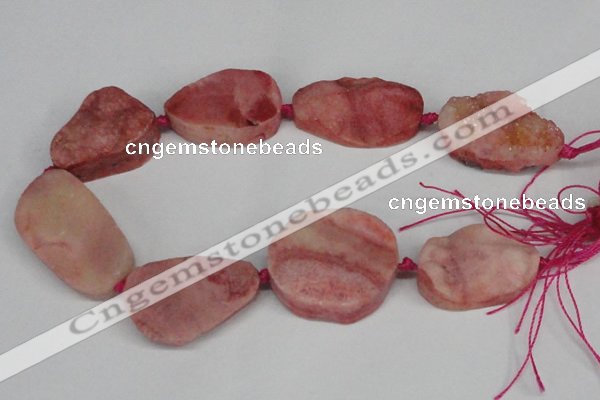 CNG1417 15.5 inches 25*35mm - 30*40mm freeform agate beads