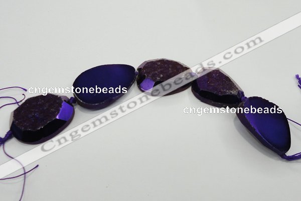CNG1531 8 inches 25*35mm - 35*45mm freeform agate beads