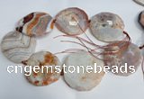 CNG1551 15.5 inches 50*52mm faceted freeform agate beads