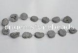 CNG1571 15*20mm - 20*25mm freeform plated druzy agate beads