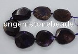 CNG1629 15.5 inches 40*45mm - 45*50mm faceted freeform agate beads