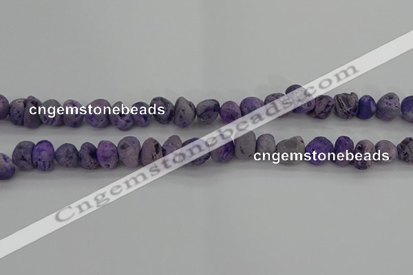 CNG2012 15.5 inches 8*10mm - 10*14mm nuggets plated druzy agate beads