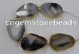 CNG2146 7.5 inches 40*50mm - 45*55mm freeform Montana agate beads