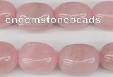 CNG22 15.5 inches 12*17mm nuggets rose quartz gemstone beads