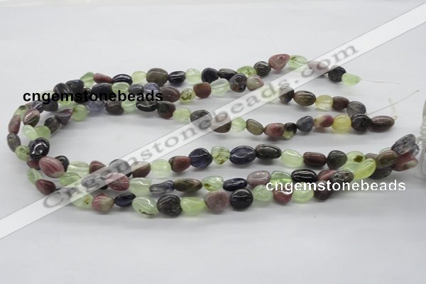 CNG220 15.5 inches 8*10mm nuggets mixed gemstone beads