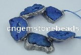 CNG2335 7.5 inches 35*40mm - 45*50mm freeform druzy agate beads