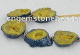 CNG2350 7.5 inches 25*35mm - 35*40mm freeform druzy agate beads