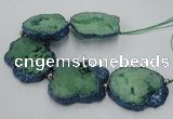 CNG2360 7.5 inches 40*50mm - 55*60mm freeform druzy agate beads