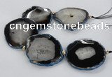 CNG2376 7.5 inches 40*45mm - 45*50mm freeform agate gemstone beads