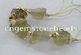 CNG2387 7.5 inches 15*25mm - 20*30mm nuggets lemon quartz beads