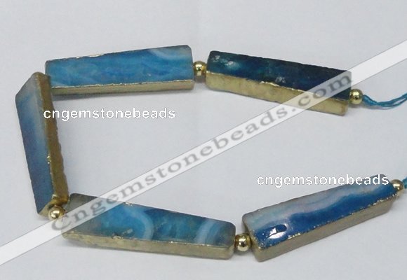 CNG2421 8 inches 15*55mm trapezoid agate gemstone beads wholesale