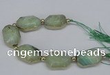 CNG2453 7.5 inches 20*25mm - 25*35mm faceted freeform agate beads