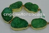 CNG2563 7.5 inches 25*35mm - 30*40mm freeform druzy agate beads