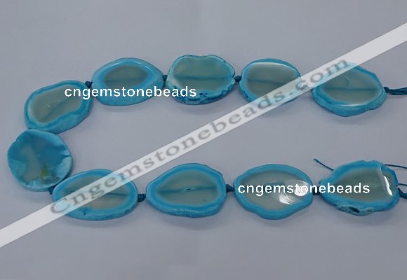 CNG2611 15.5 inches 30*35mm - 40*45mm freeform agate beads