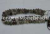 CNG2717 10*14mm - 13*18mm faceted nuggets black rutilated quartz beads