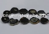 CNG2781 15.5 inches 30*35mm - 35*40mm freeform agate beads