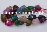 CNG3052 25*30mm - 30*40mm nuggets agate gemstone beads
