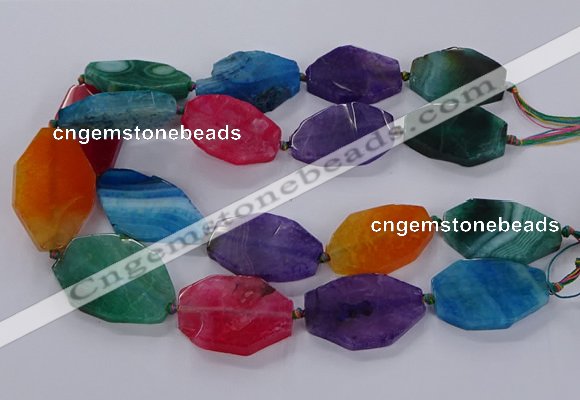 CNG3110 15.5 inches 25*40mm - 30*45mm freeform agate beads