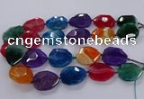 CNG3111 15.5 inches 25*35mm - 30*40mm faceted freeform agate beads