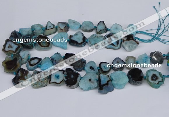 CNG3170 15.5 inches 15*20mm - 25*30mm freeform druzy agate beads