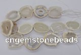 CNG3300 30*35mm - 35*40mm freeform druzy agate beads
