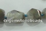 CNG335 15.5 inches 8*10mm - 15*18mm faceted nuggets agate beads