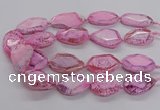 CNG3360 15.5 inches 30*35mm - 35*45mm faceted freeform agate beads