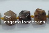 CNG342 15.5 inches 8*10mm - 15*18mm faceted nuggets colorfull-phantom beads
