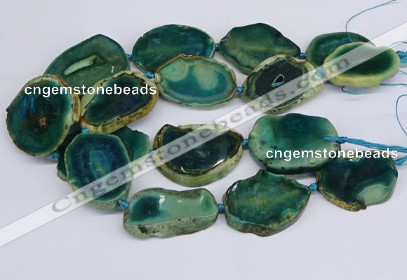 CNG3463 15.5 inches 35*40mm - 45*55mm freeform agate beads