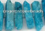 CNG3632 15.5 inches 5*30mm - 8*35mm sticks druzy agate beads