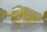 CNG378 15.5 inches 18*22mm – 25*38mm faceted nuggets agate beads