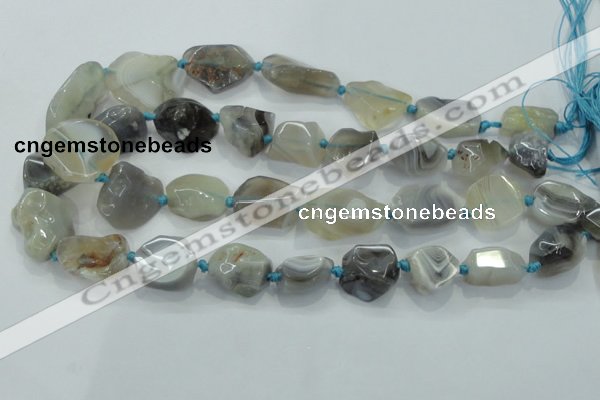 CNG442 15.5 inches 12*16mm – 20*25mm nuggets agate gemstone beads