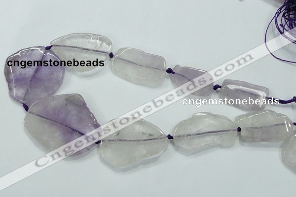 CNG461 15.5 inches 20*30mm - 45*58mm nuggets amethyst beads