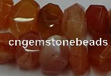 CNG5262 10*14mm - 13*18mm faceted nuggets red botswana agate beads