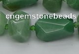 CNG5374 15.5 inches 12*16mm - 18*25mm faceted nuggets green aventurine bead
