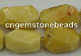 CNG5394 15.5 inches 12*16mm - 15*25mm faceted nuggets yellow jade beads