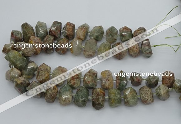 CNG5401 15.5 inches 12*16mm - 15*20mm faceted nuggets ghost gemstone beads