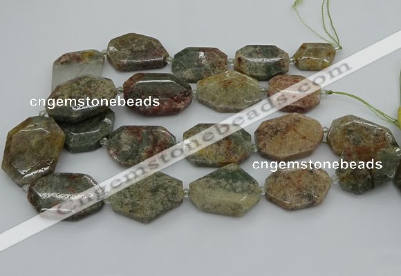 CNG5406 20*30mm - 35*45mm faceted freeform ghost gemstone beads