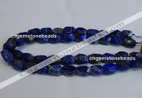 CNG5410 15.5 inches 12*16mm - 15*20mm faceted nuggets lapis lazuli beads